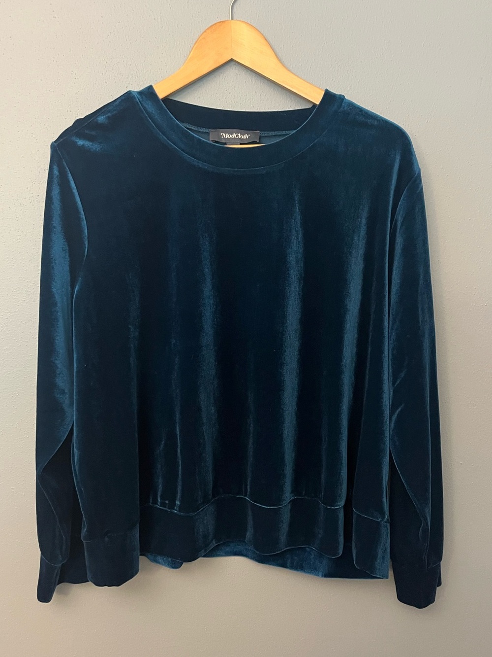 ModCloth Velvet Crewneck Top